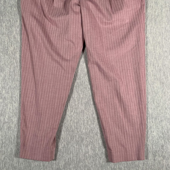 Banana Republic Pants Womens Petite 6 Pink High Rise Tapered Dress Herringbone - Picture 3 of 14